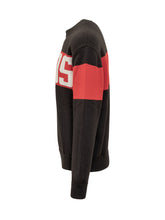 GCDS Maglione Nero con Fascia Rossa e Logo - Abbigliamento Uomo | Lidia Shopping