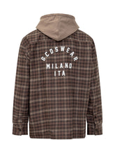 GCDS Checked Shirt with Beige Hood - Collezione Happy Birthday | Lidia Shopping