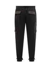 GCDS Black Velvet Cargo Jogger Pants - Collezione Happy Birthday | Lidia Shopping