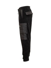 GCDS Black Velvet Cargo Jogger Pants - Collezione Happy Birthday | Lidia Shopping