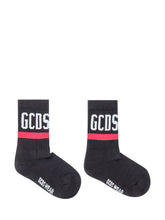 GCDS Calze Nere con Logo e Riga Rossa - Accessori Uomo | Lidia Shopping