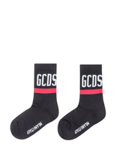 GCDS Calze Nere con Logo e Riga Rossa - Accessori Uomo | Lidia Shopping