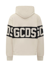 GCDS Felpa Beige con Cappuccio e Logo Nero - Abbigliamento Uomo | Lidia Shopping