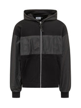 GCDS Felpa con Cappuccio Nera Logo in Rilievo - Abbigliamento Uomo | Lidia Shopping