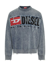 Diesel Maglione Denim con Logo Distressed Uomo - Abbigliamento Uomo | Lidia Shopping