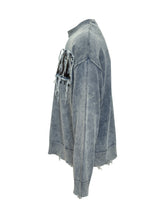 Diesel Maglione Denim con Logo Distressed Uomo - Abbigliamento Uomo | Lidia Shopping