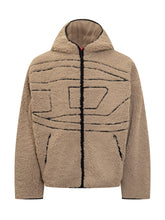 Diesel Giacca Teddy Zip Logo Beige Uomo - Abbigliamento Uomo | Lidia Shopping