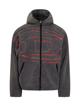 Diesel Giacca Teddy Zip Logo Grigio Uomo - Abbigliamento Uomo | Lidia Shopping