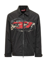Diesel Giacca Nera con Logo Ricamato - Abbigliamento Uomo | Lidia Shopping