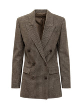 Blazer doppiopetto Isabel Marant in lana a righe - Abbigliamento Donna | Lidia Shopping