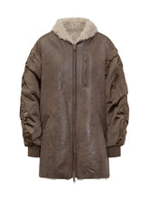 Evina Giacca Oversize in Shearling e Nylon - Abbigliamento Donna | Lidia Shopping