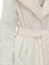 Herno Cappotto in Pelliccia Sintetica Bianco con Cintura - Abbigliamento Donna | Lidia Shopping