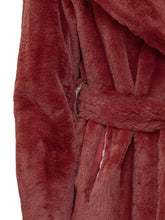 Herno Cappotto in Pelliccia Sintetica Rosso con Cintura - Abbigliamento Donna | Lidia Shopping