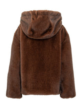Herno Giacca in Pelliccia Sintetica con Cappuccio Marrone - Abbigliamento Donna | Lidia Shopping