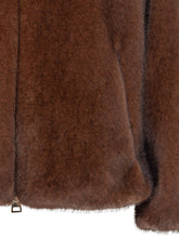 Herno Giacca in Pelliccia Sintetica con Cappuccio Marrone - Abbigliamento Donna | Lidia Shopping