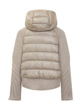 Herno Cardigan con Cappuccio in Maglia e Nylon Beige - Abbigliamento Donna | Lidia Shopping