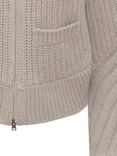 Herno Cardigan con Cappuccio in Maglia e Nylon Beige - Abbigliamento Donna | Lidia Shopping