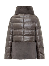 Piumino Grigio con Inserti in Pelliccia Herno - Abbigliamento Donna | Lidia Shopping