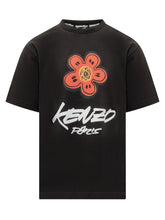 enzo Black T-Shirt with Floral Print and Logo - Collezione Happy Birthday | Lidia Shopping