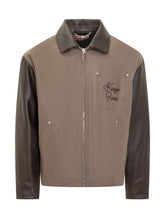 Kenzo Men's Two-Tone Bomber Jacket in Leather and Fabric - Collezione Happy Birthday | Lidia Shopping