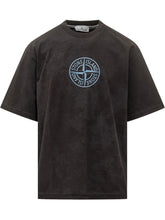 Stone Island T-Shirt Nera Logo Grafico - Abbigliamento Uomo | Lidia Shopping