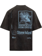 Stone Island T-Shirt Nera Logo Grafico - Abbigliamento Uomo | Lidia Shopping