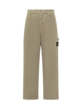 Pantaloni Stone Island in Cotone Beige - Abbigliamento Uomo | Lidia Shopping