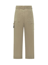 Pantaloni Stone Island in Cotone Beige - Abbigliamento Uomo | Lidia Shopping