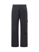 Pantaloni Neri in Cotone con Logo Stone Island - Abbigliamento Uomo | Lidia Shopping