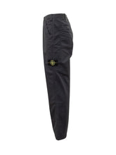 Pantaloni Neri in Cotone con Logo Stone Island - Abbigliamento Uomo | Lidia Shopping