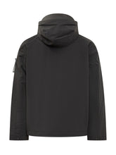 Stone Island Black Softshell Hooded Jacket - Collezione Happy Birthday | Lidia Shopping