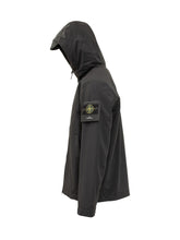Stone Island Black Softshell Hooded Jacket - Collezione Happy Birthday | Lidia Shopping