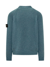 Stone Island Turquoise Crewneck Sweater - Collezione Happy Birthday | Lidia Shopping