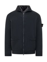 Cardigan con Zip Blu Stone Island - Abbigliamento Uomo | Lidia Shopping