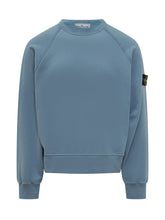 Felpa Stone Island in Cotone Azzurro - Abbigliamento Uomo | Lidia Shopping