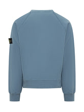 Felpa Stone Island in Cotone Azzurro - Abbigliamento Uomo | Lidia Shopping