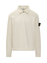 Stone Island Cream Long Sleeve Polo - Collezione Happy Birthday | Lidia Shopping