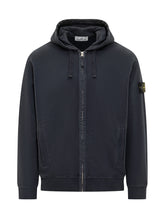 Felpa con Cappuccio Zip Nero Stone Island - Abbigliamento Uomo | Lidia Shopping