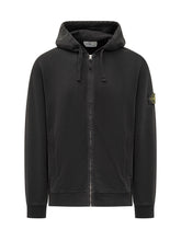 Stone Island Black Zip Hoodie - Collezione Happy Birthday | Lidia Shopping