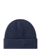 Stone Island Cappello Beanie Blu con Logo - Accessori Uomo | Lidia Shopping