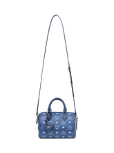 Borsa MCM Ella VI Boston in Visetos Blu - Borse A Mano Donna | Lidia Shopping