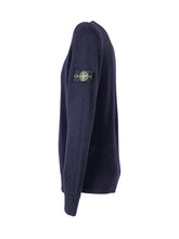 Stone Island Blue Ribbed Cotton Sweater - Collezione Happy Birthday | Lidia Shopping