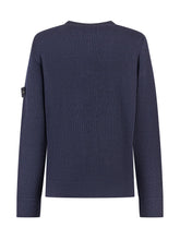 Stone Island Blue Ribbed Cotton Sweater - Collezione Happy Birthday | Lidia Shopping