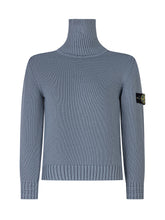 Stone Island Light Blue Cotton Turtleneck - Collezione Happy Birthday | Lidia Shopping