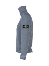 Stone Island Light Blue Cotton Turtleneck - Collezione Happy Birthday | Lidia Shopping