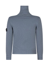 Stone Island Light Blue Cotton Turtleneck - Collezione Happy Birthday | Lidia Shopping