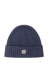 Stone Island Berretto in Maglia Blu - Accessori Bambini | Lidia Shopping