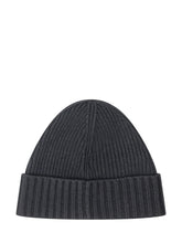 Stone Island Black Knit Beanie - Collezione Happy Birthday | Lidia Shopping