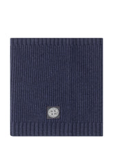 Stone Island Kids Blue Neck Warmer with Logo - FW25 KIDS | Lidia Shopping