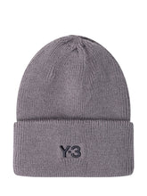 Y-3 Grey Beanie With Embroidered Logo - Collezione Happy Birthday | Lidia Shopping